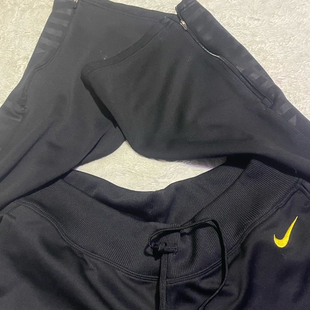 Nike Black Pants with Gold Logo Unisex - Picture 5 of 7